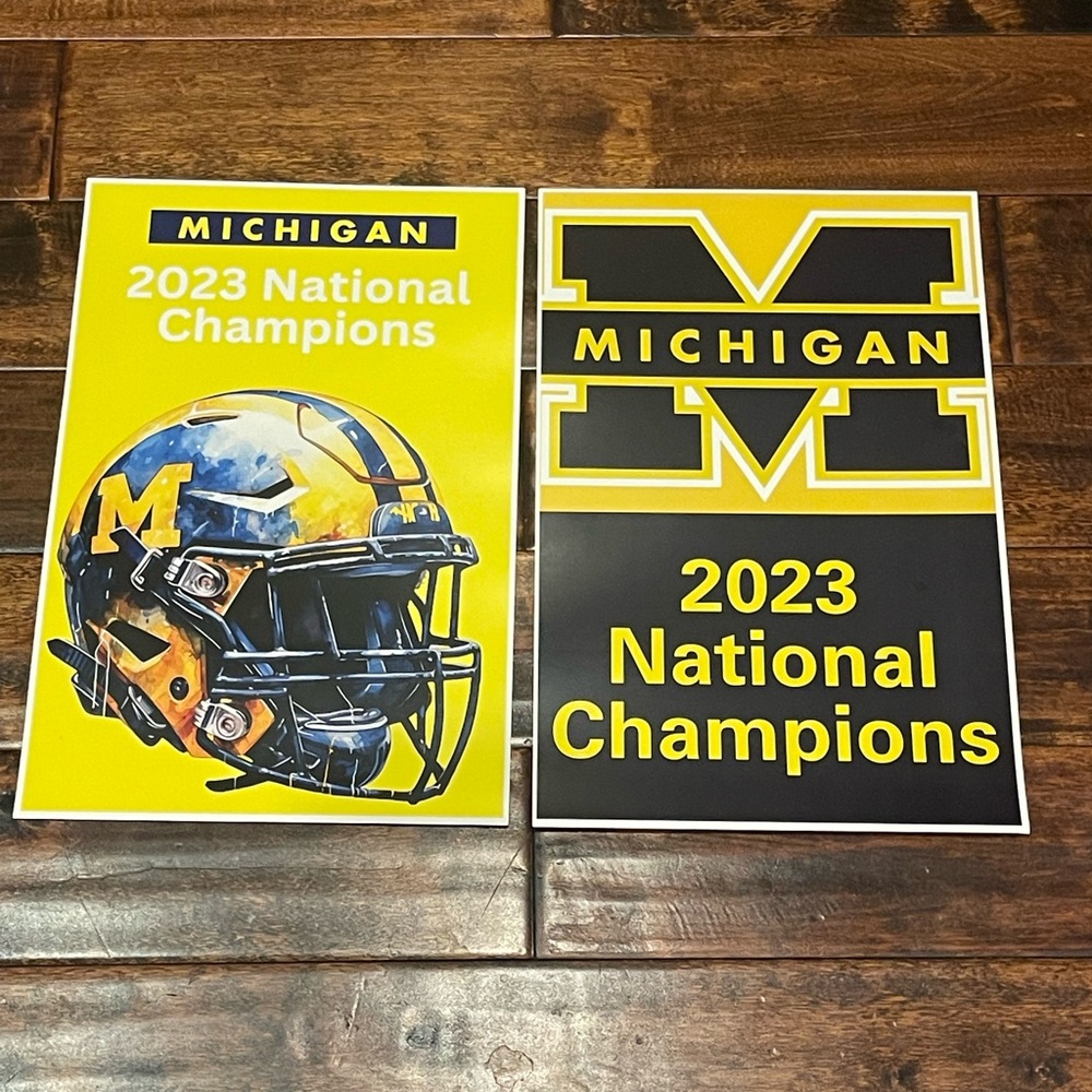 Michigan 2023 National Champions Poster Set - 17x17 Michigan Posters